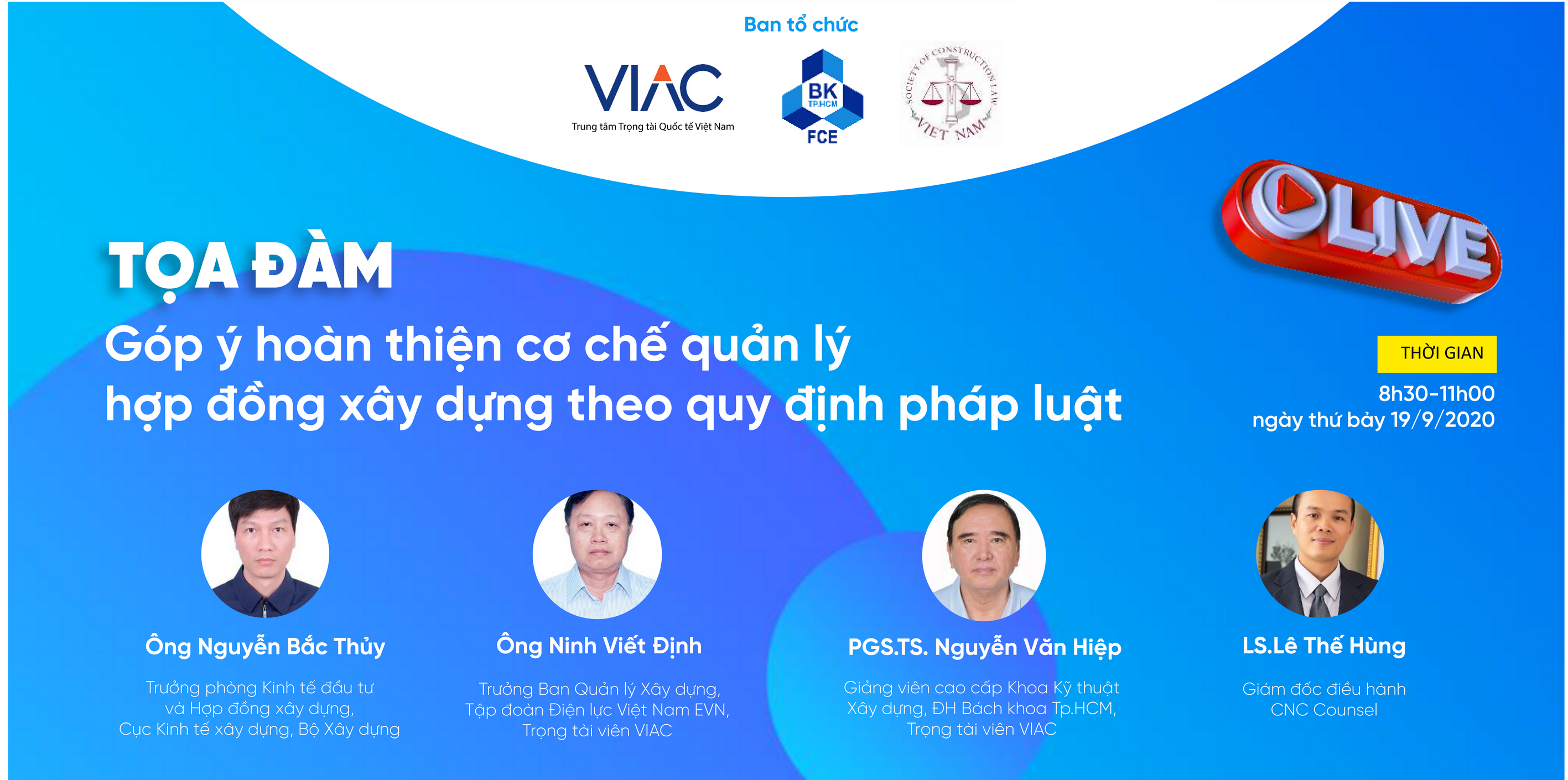 Tọa đàm trực tuyến "Góp ý hoàn thiện cơ chế quản lý hợp đồng xây dựng theo quy định pháp luật”